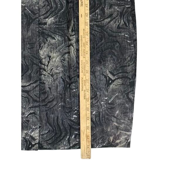 Anne Klein Dress Coat Jacket Size Medium Gray Silver Metallic Brocade READ - Picture 7 of 10